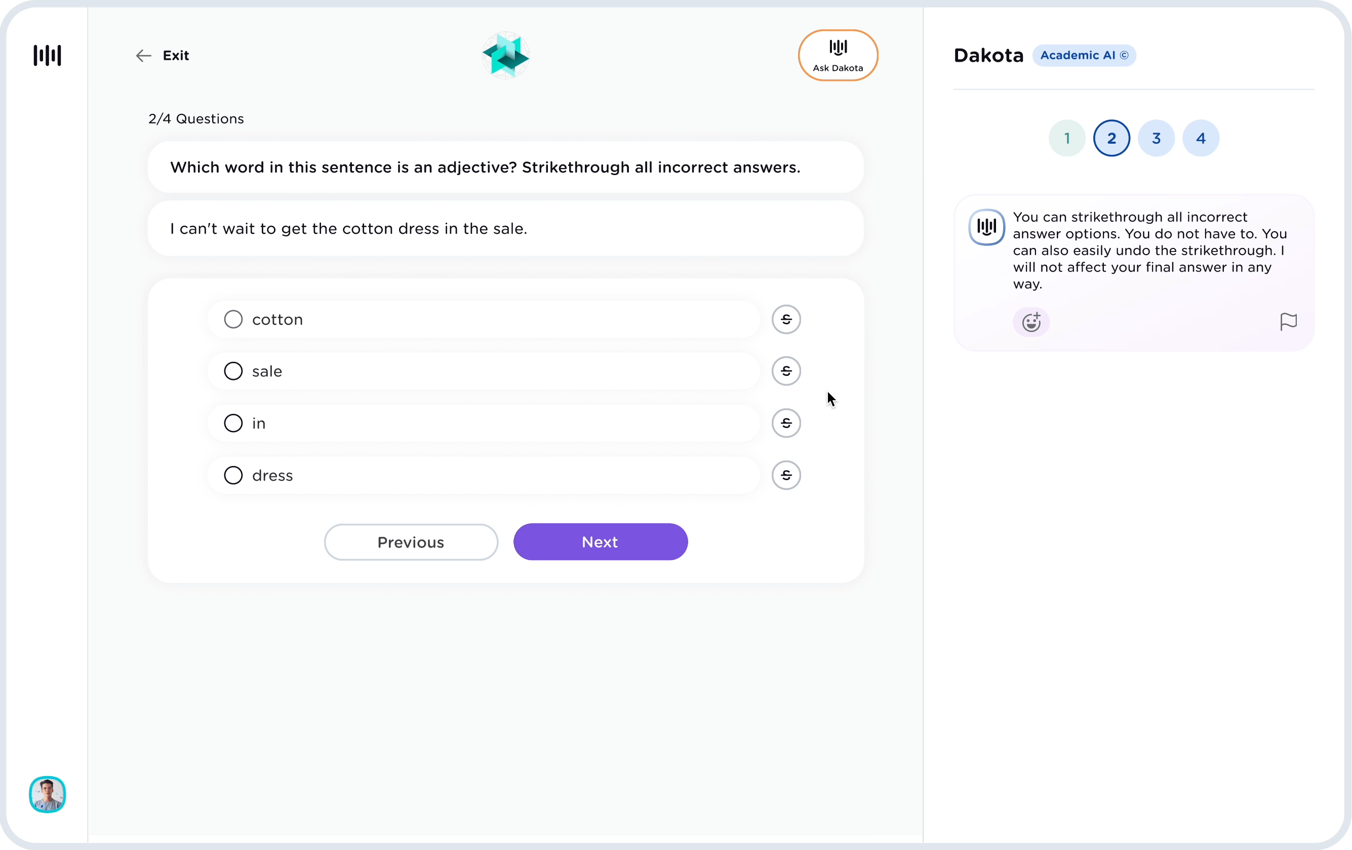 Learn exam technique. Eliminate wrong answers when stuck