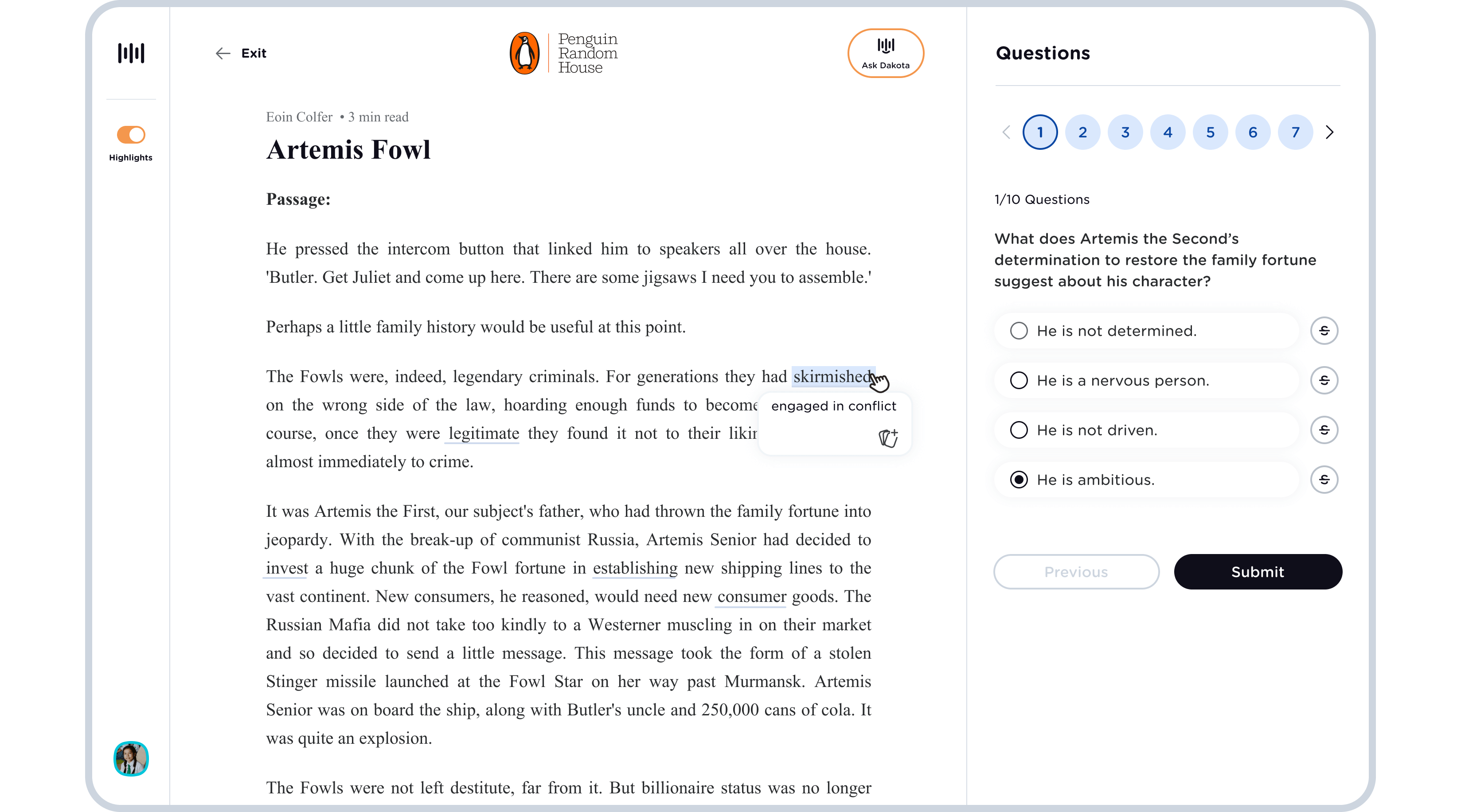 High-quality reading comprehension with Penguin Random House